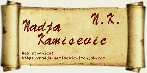 Nadja Kamišević vizit kartica